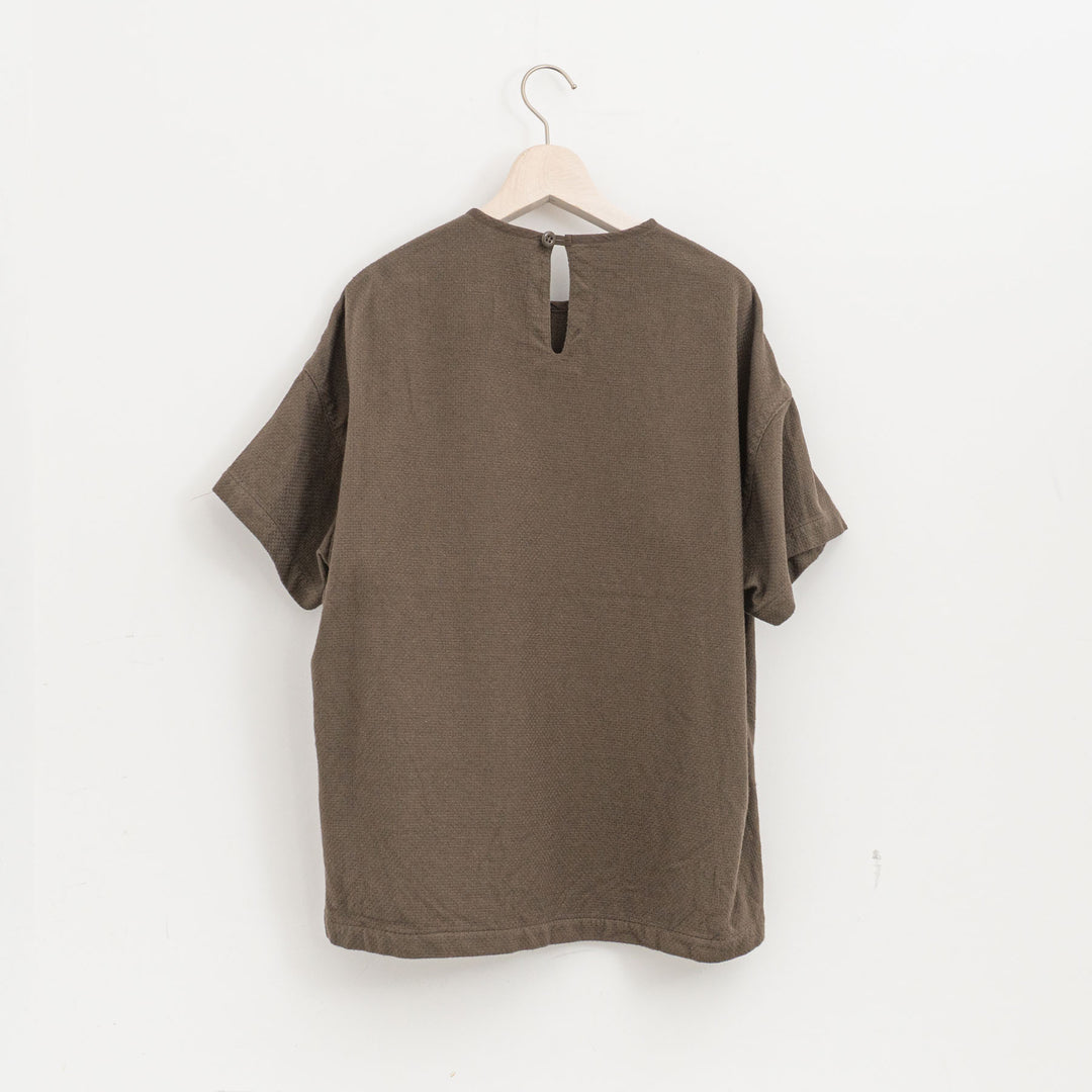 ゴーシュ /　コットンドビー半袖　ノーカラープルオーバー　G254-B014