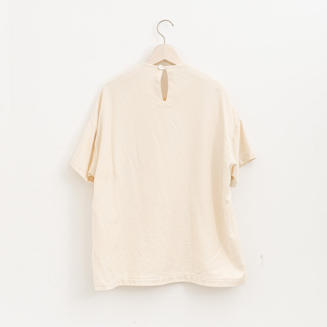ゴーシュ /　コットンドビー半袖　ノーカラープルオーバー　G254-B014