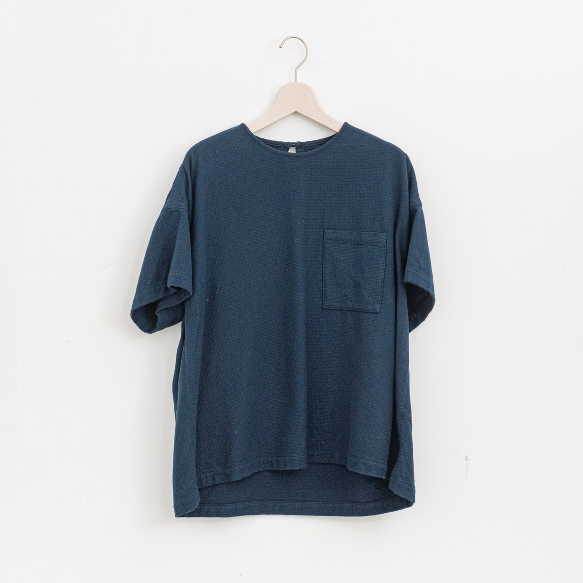 ゴーシュ｜コットンドビー半袖　ノーカラープルオーバー　G254-B014（navy）
