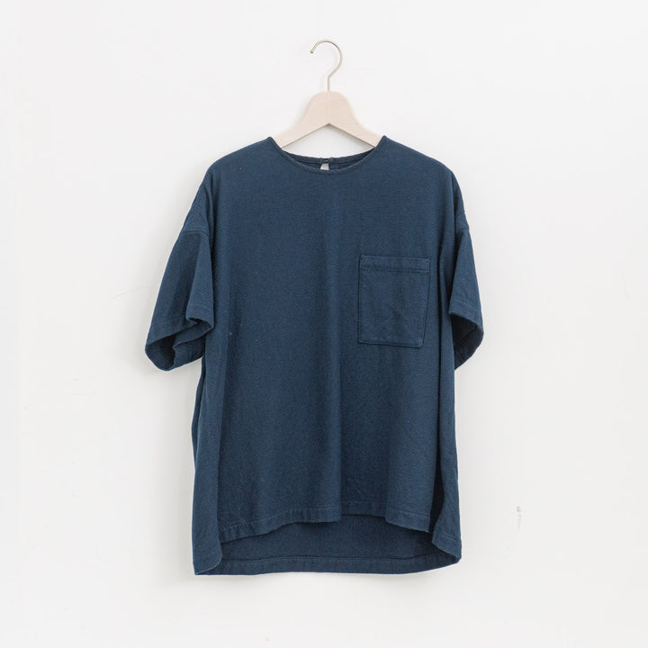 ゴーシュ /　コットンドビー半袖　ノーカラープルオーバー　G254-B014