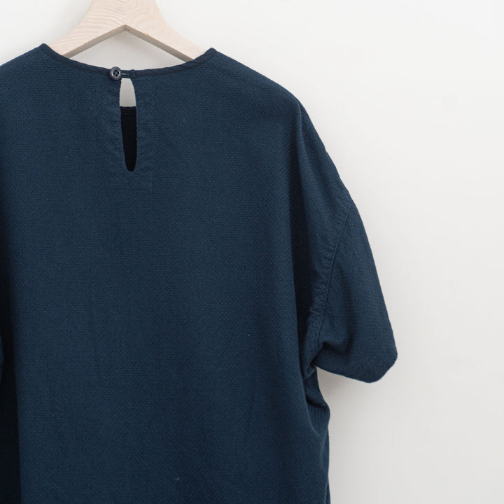 ゴーシュ /　コットンドビー半袖　ノーカラープルオーバー　G254-B014