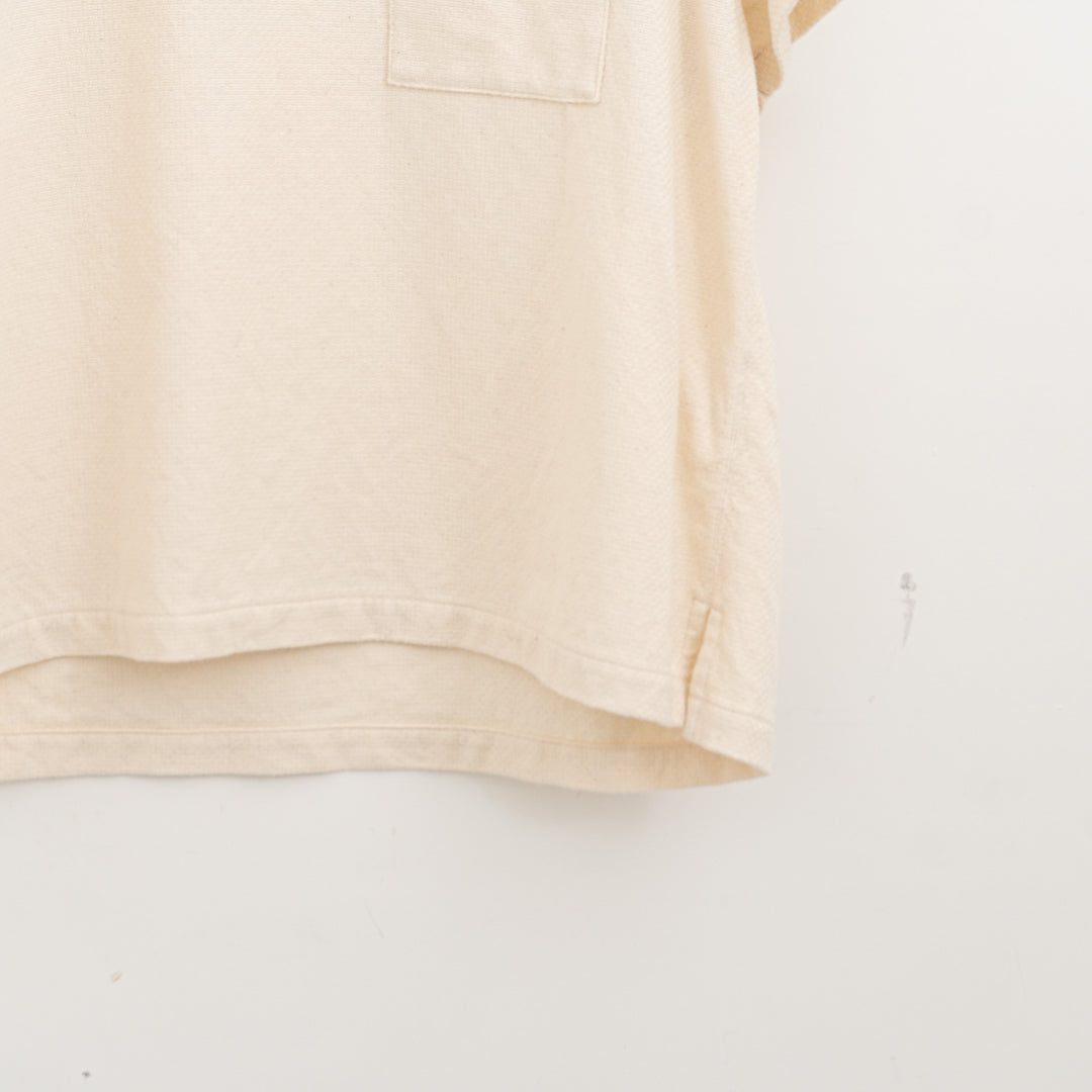 ゴーシュ /　コットンドビー半袖　ノーカラープルオーバー　G254-B014