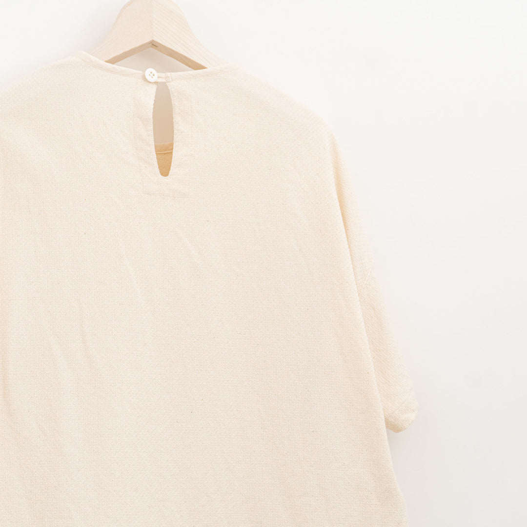 ゴーシュ /　コットンドビー半袖　ノーカラープルオーバー　G254-B014