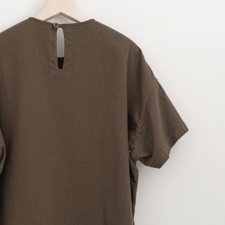 ゴーシュ /　コットンドビー半袖　ノーカラープルオーバー　G254-B014