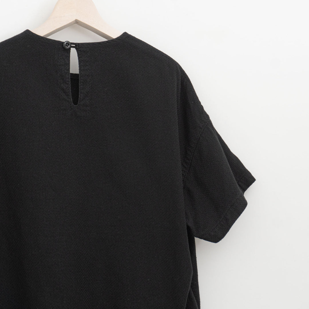 ゴーシュ /　コットンドビー半袖　ノーカラープルオーバー　G254-B014