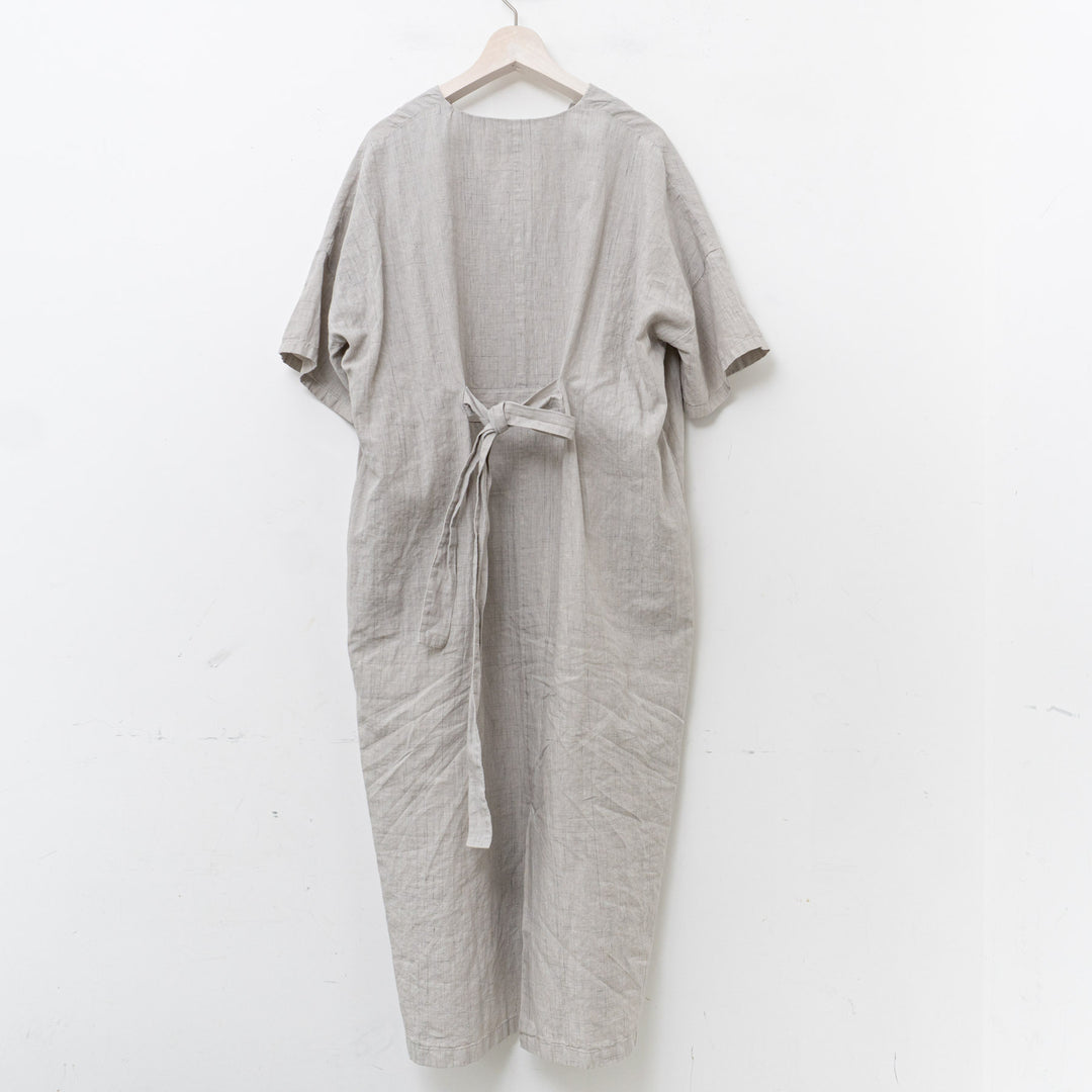 evam eva/　linen pattern one piece-E241T217 size.M