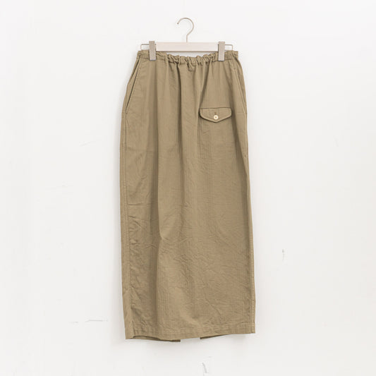 ゴーシュ｜レンヘリンボン ロングスカート　G254-S024（khaki）