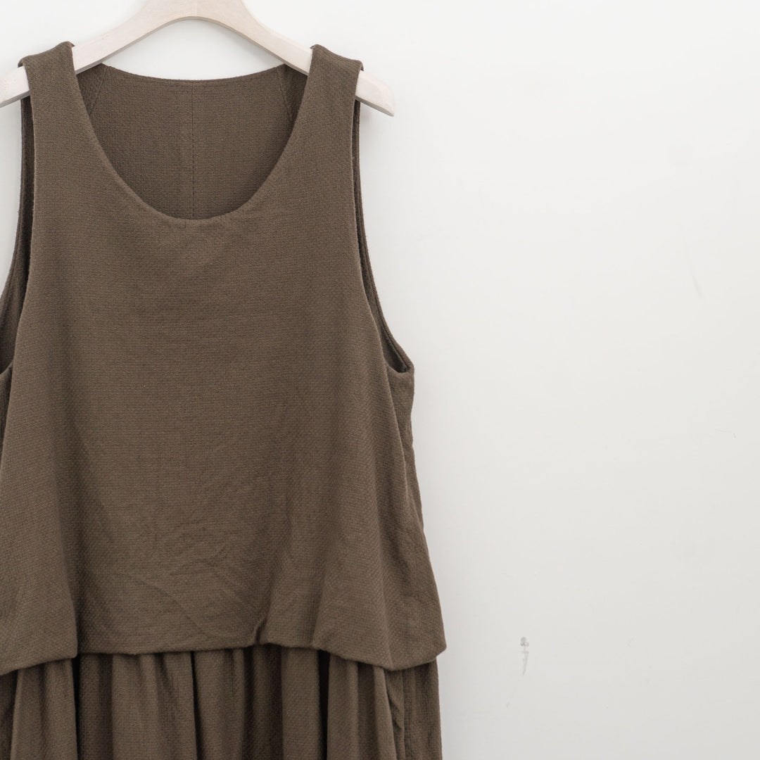 ゴーシュ /　コットンドビー スリーブレスワンピース G254-E018