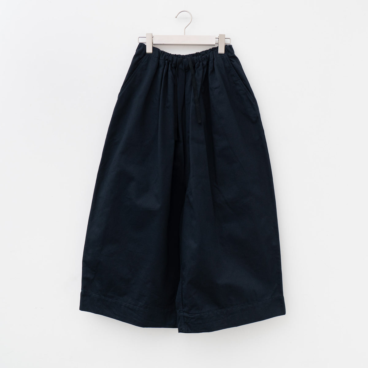 ゴーシュ｜23AW　カツラギ八分丈ワイドパンツ G234-P027（ネイビー）