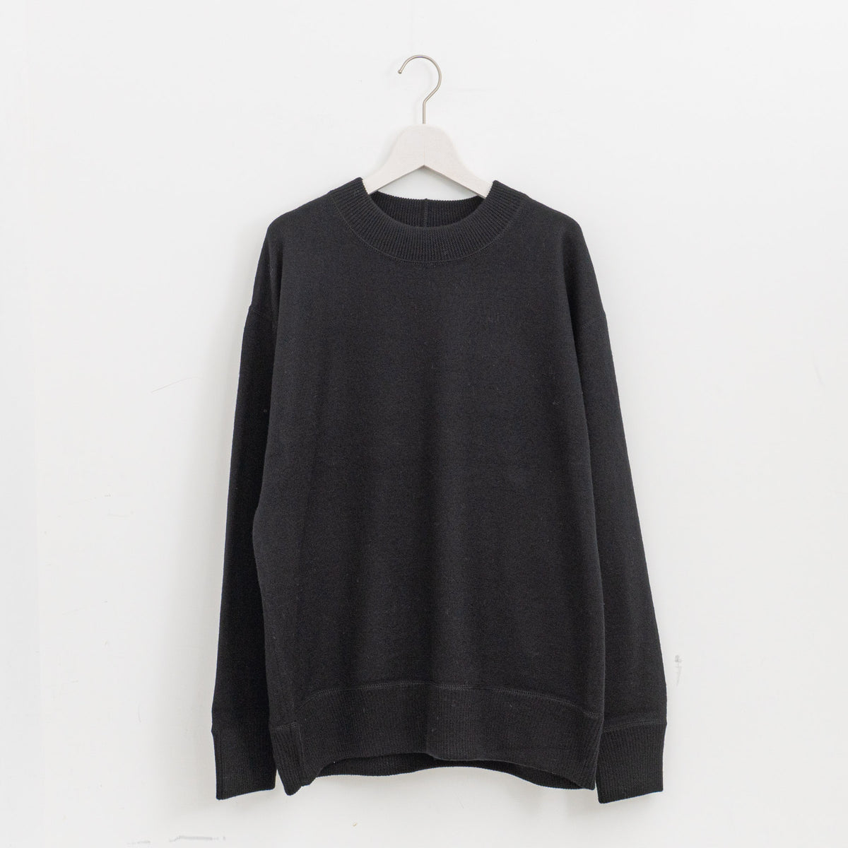 MHL.｜MEN　FELTED ROUGH WOOL KNITWEAR　5965260203-suomi（010.BLACK）