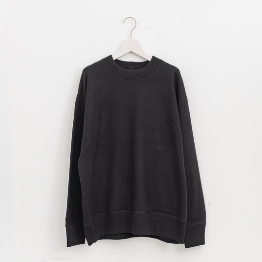 MHL.｜MEN　FELTED ROUGH WOOL KNITWEAR　5965260203-suomi（010.BLACK）