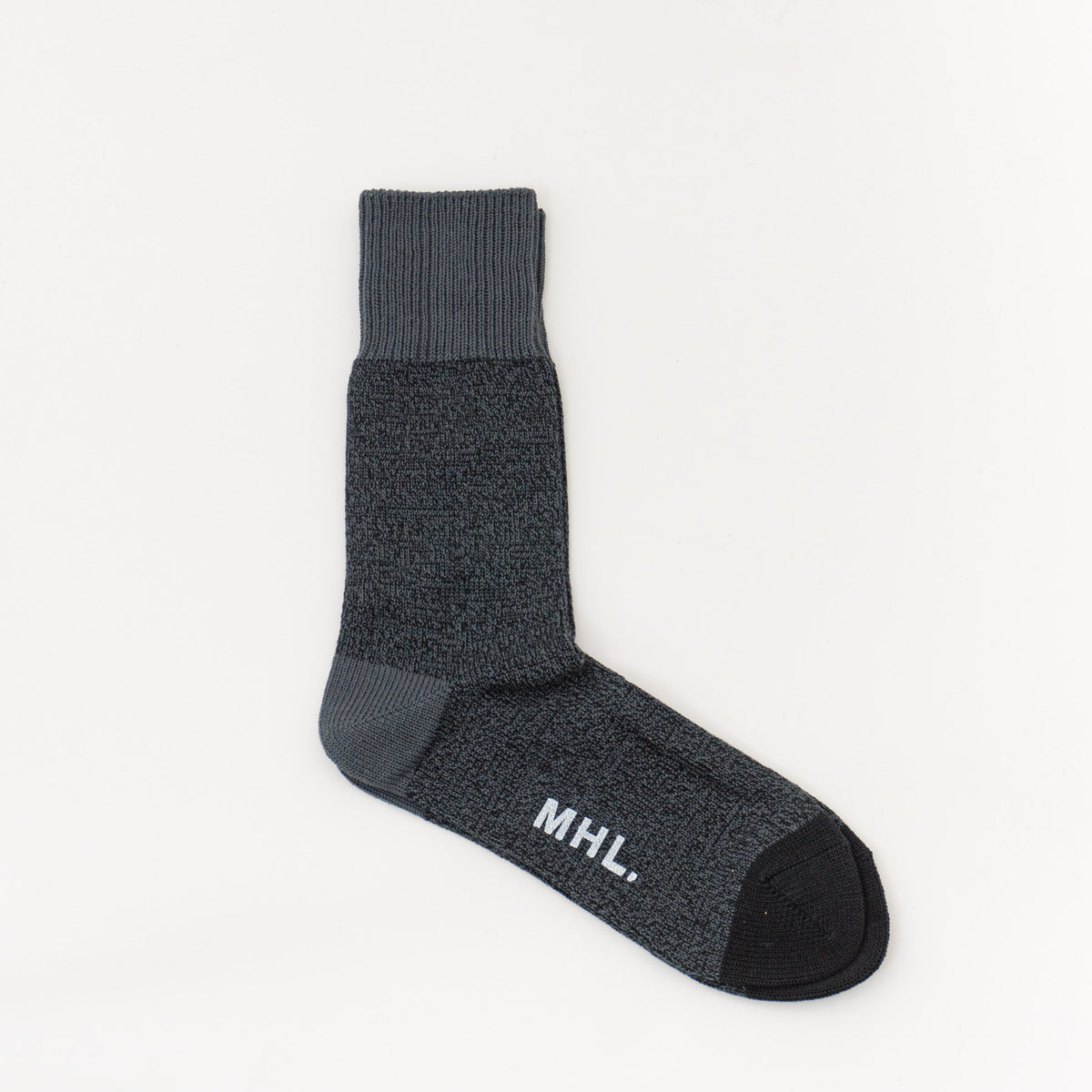 MHL.｜MEN　MELANGE COTTON SOCKS　5965279203-suomi（113.MID BLUE）