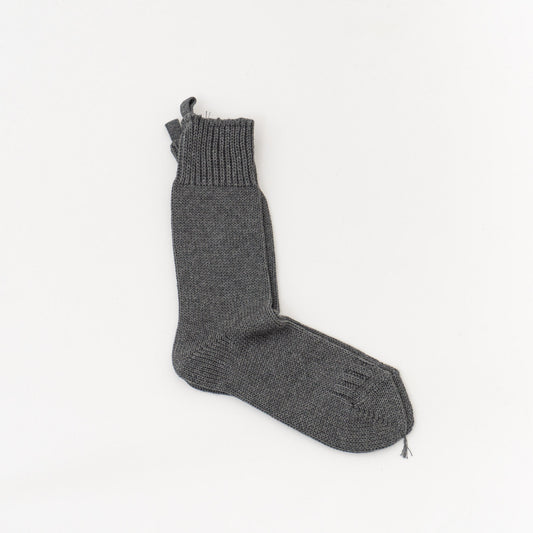 MARGARET HOWELL｜COTTON CASHMERE SOCKS　5895279204-suomi（022.MID GREY）