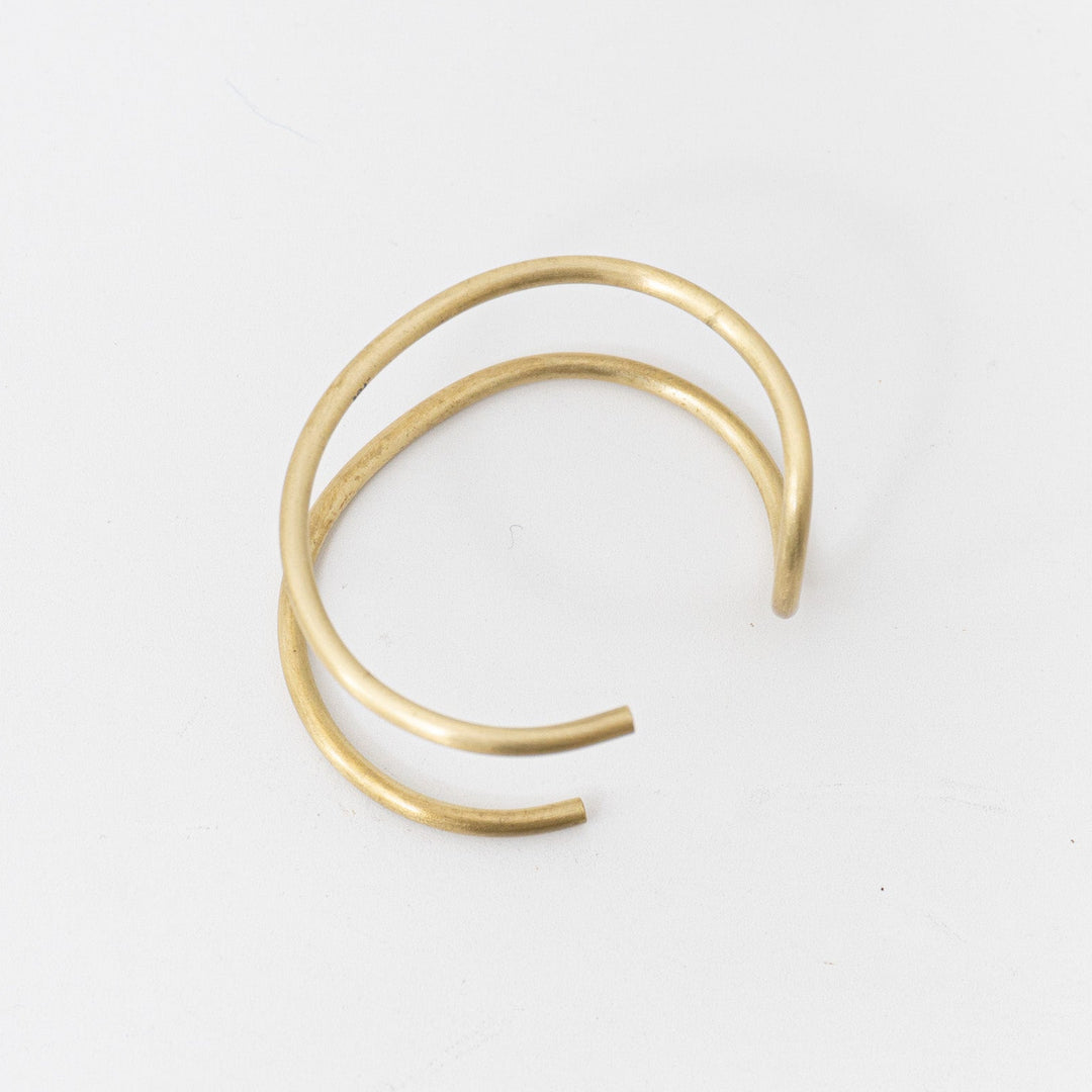 _Fot/　round wire bangle_double brass