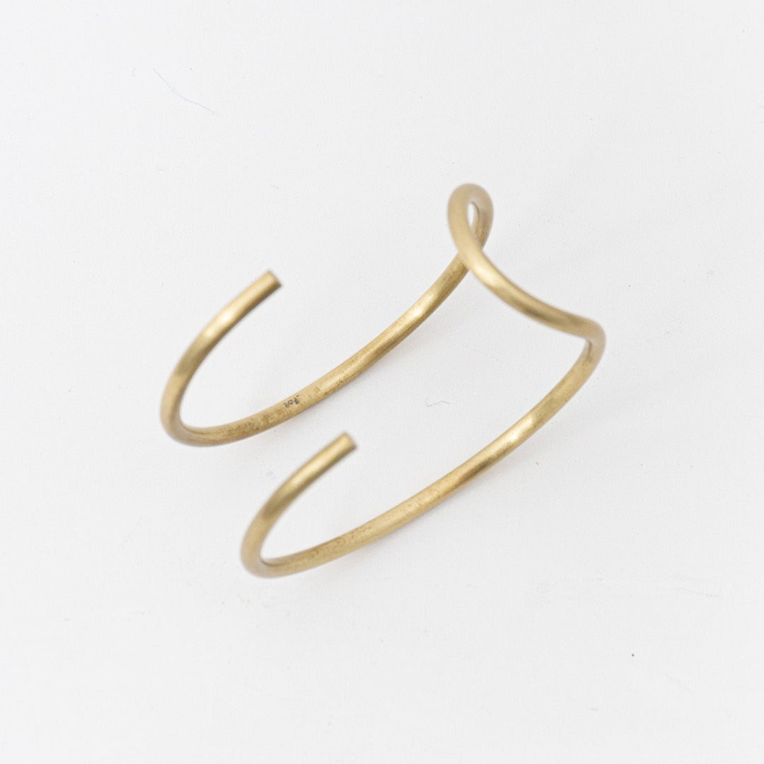 _Fot/　round wire bangle_double brass