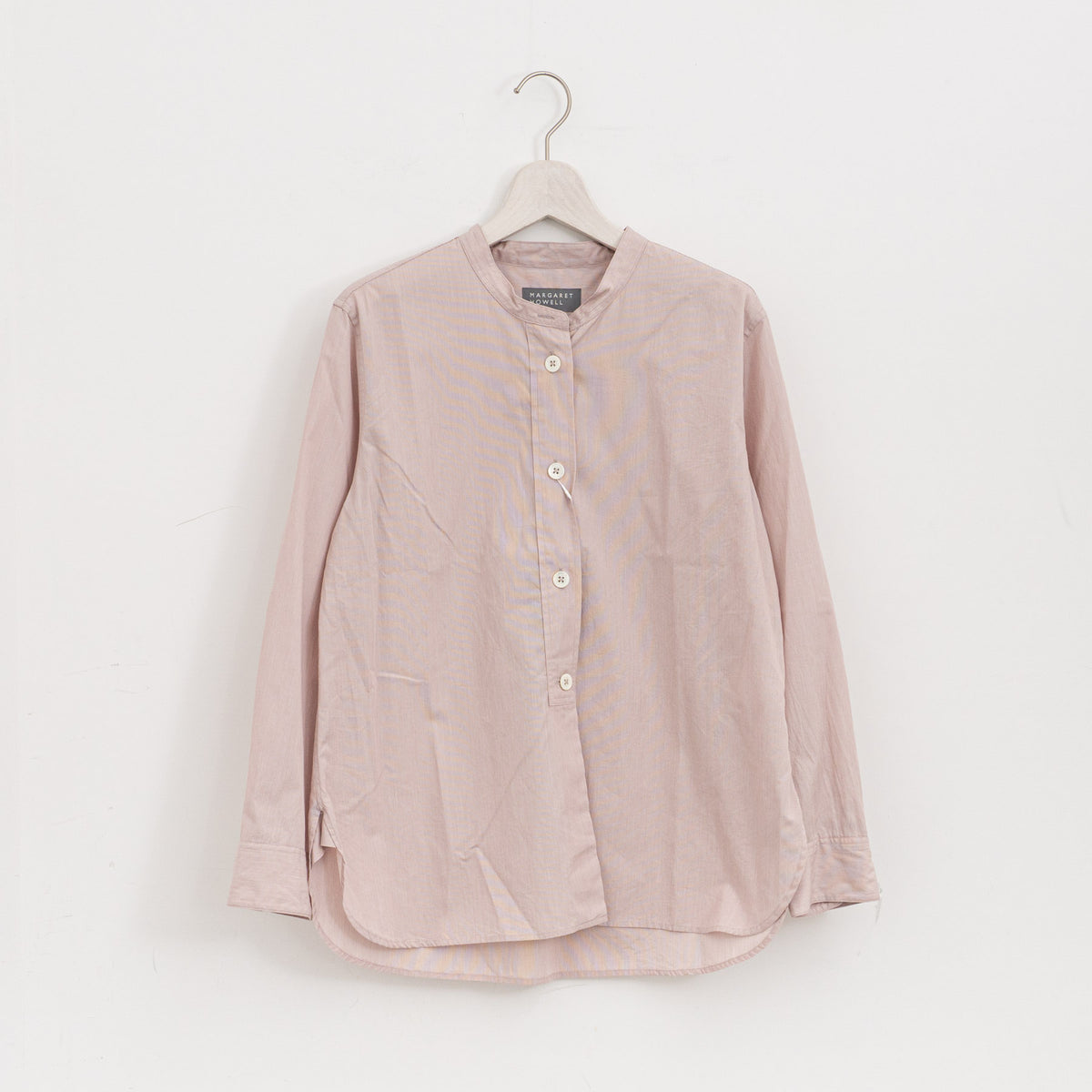 MARGARET HOWELL｜WOMEN　COTTON HAIRLINE STRIPE SHIRT　5785253210-suomi（090.PINK）