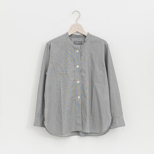 MARGARET HOWELL｜WOMEN　COTTON HAIRLINE STRIPE SHIRT　5785253210-suomi（020.GREY）