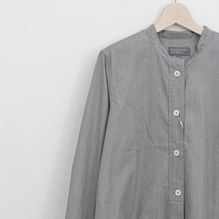 MARGARET HOWELL /WOMEN　COTTON HAIRLINE STRIPE SHIRT　5785253210-suomi