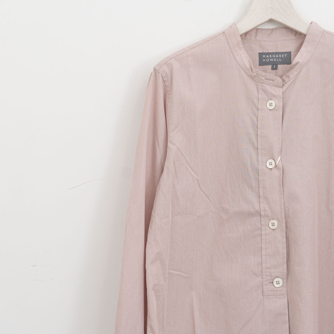 MARGARET HOWELL /WOMEN　COTTON HAIRLINE STRIPE SHIRT　5785253210-suomi