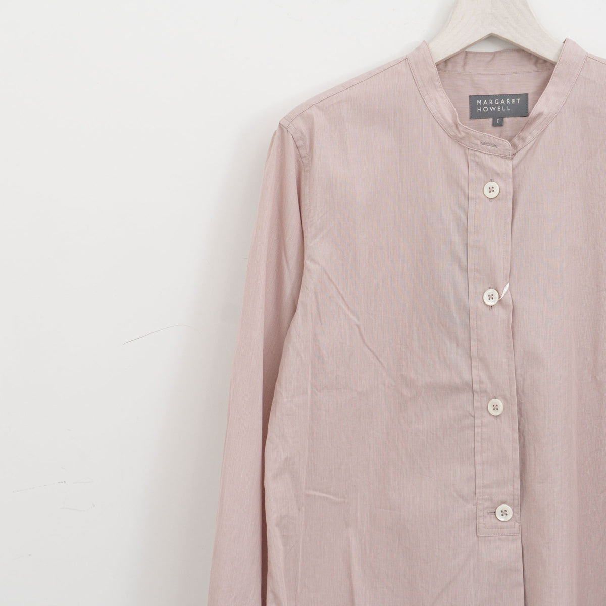 MARGARET HOWELL｜WOMEN　COTTON HAIRLINE STRIPE SHIRT　5785253210-suomi