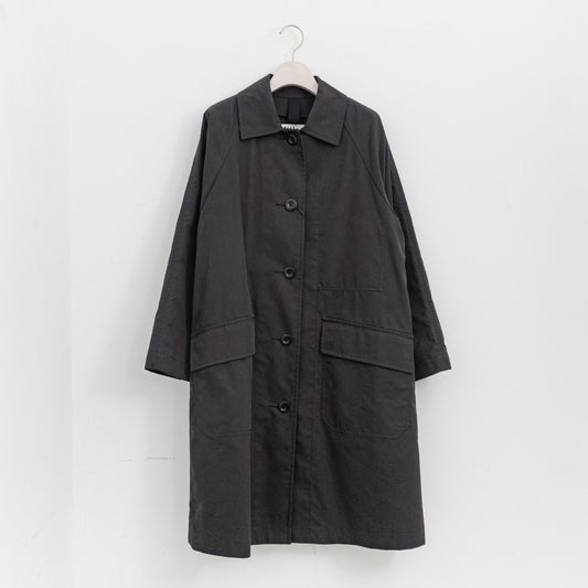 MHL.｜WORN COTTON NYLON COAT 5955210200-H（010.black）