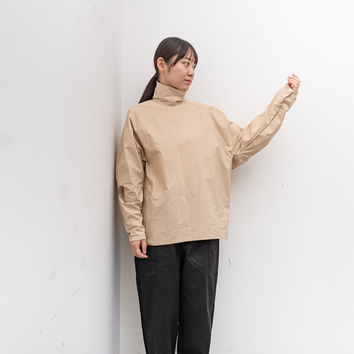 nonnotte｜MEN　Draping Pullover Turtle Shirt N-24A-007 　