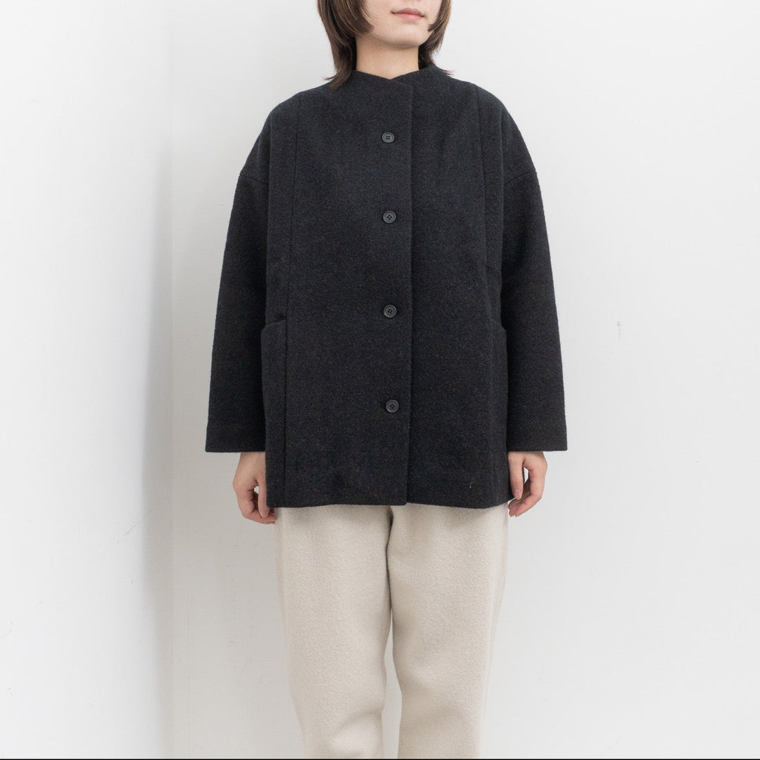 evam eva/　press wool short coat E253K090
