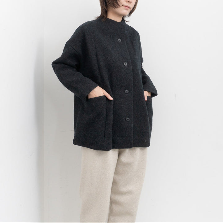 evam eva/　press wool short coat E253K090