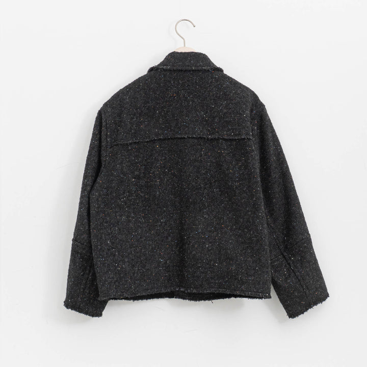 MORIKA/　イタリアン カラーネップ ツイード チマヨ ジャケット MR-JK5304-BK
