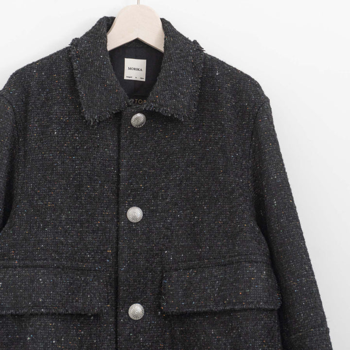 MORIKA/　イタリアン カラーネップ ツイード チマヨ ジャケット MR-JK5304-BK