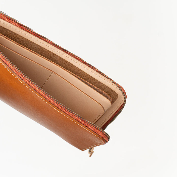 MARINEDAY/　L字ファスナー長財布 col.camel-Y