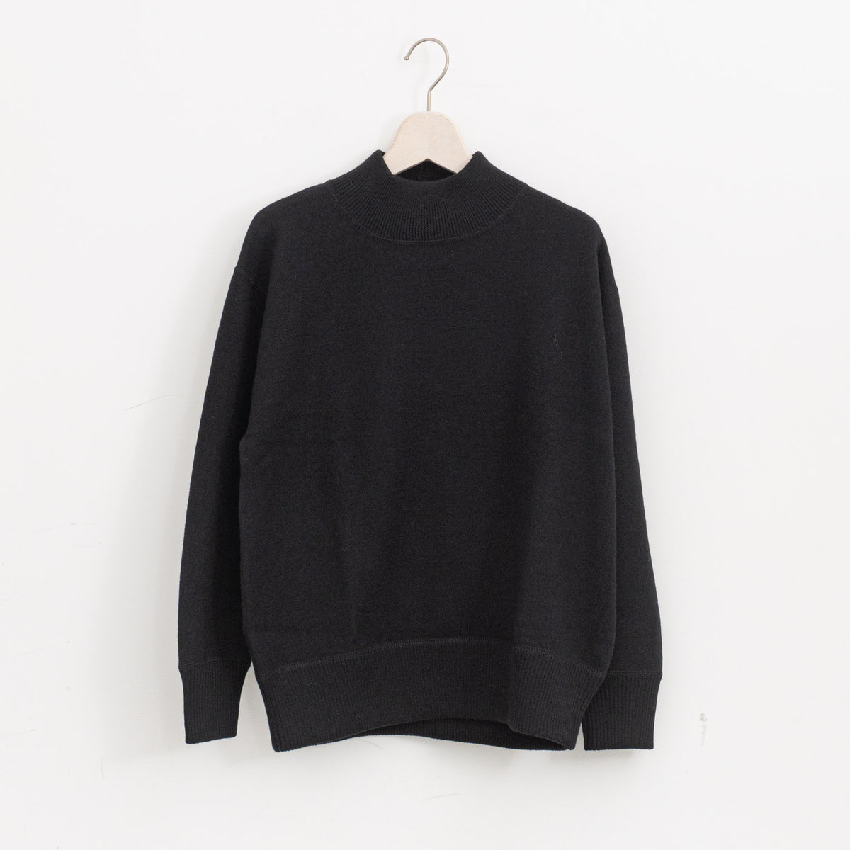 MHL.｜WOMEN　FELTED ROUGH WOOL KNITWEAR 5955263202-suomi（010.BLACK）