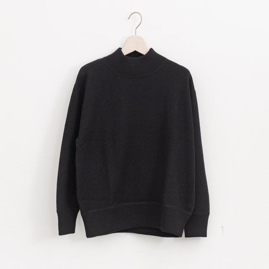 MHL.｜WOMEN　FELTED ROUGH WOOL KNITWEAR 5955263202-suomi（010.BLACK）