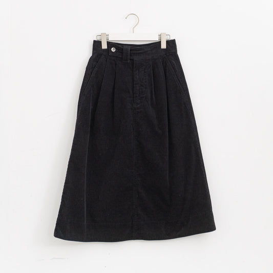 MHL.｜WOMEN　DRY COTTON NEEDLECORD SKIRT 5955232204-suomi（120.navy）