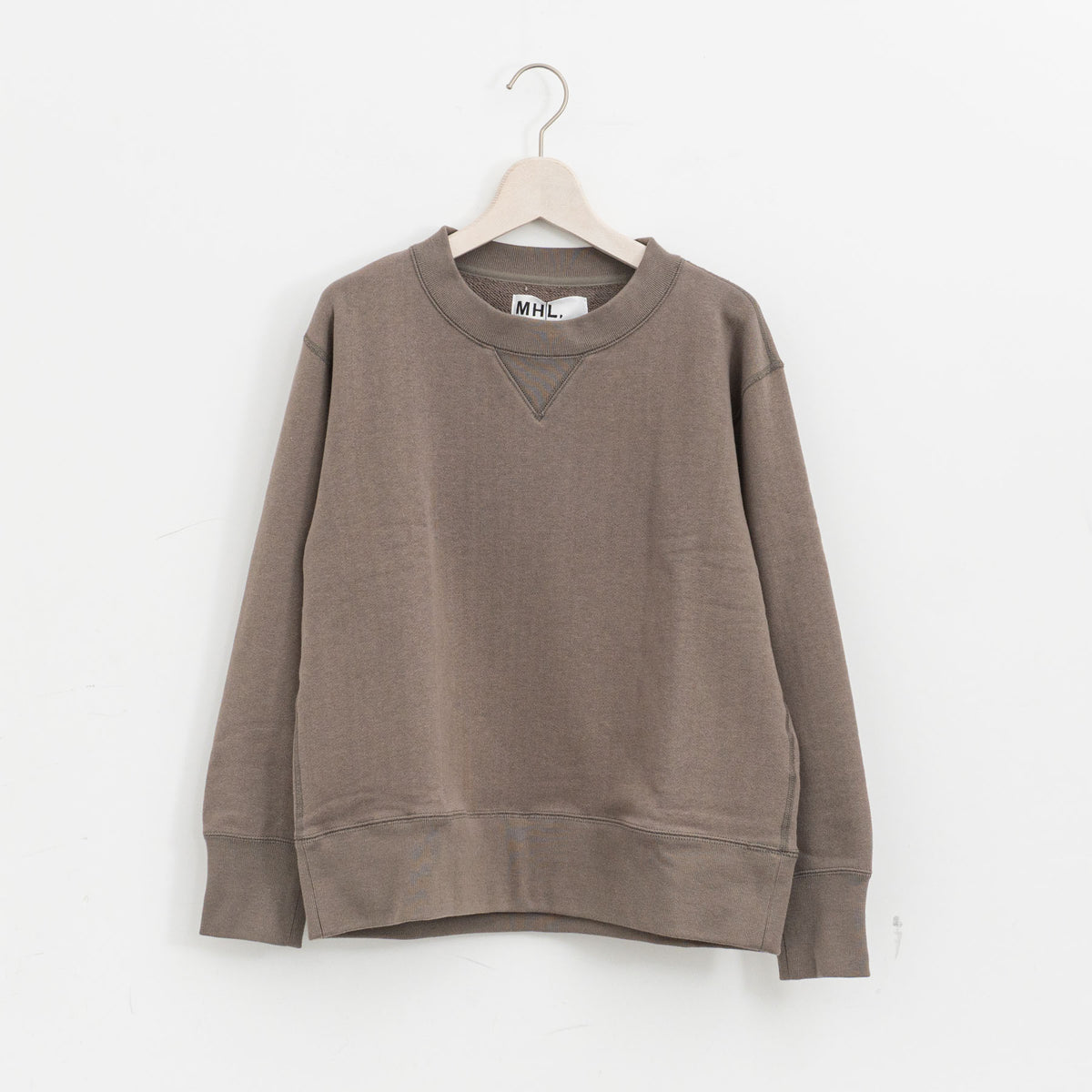 MHL.｜WOMEN　LIGHT LOOPBACK COTTON TOP 5955269200-suomi（026.taupe）