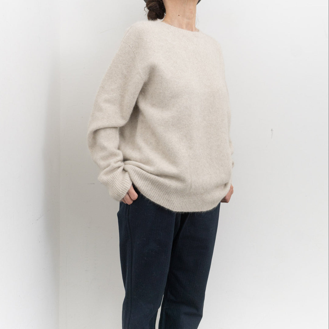 ANSPINNEN/　Bluefox Wool Crew neck Sweater ANS-WK0112