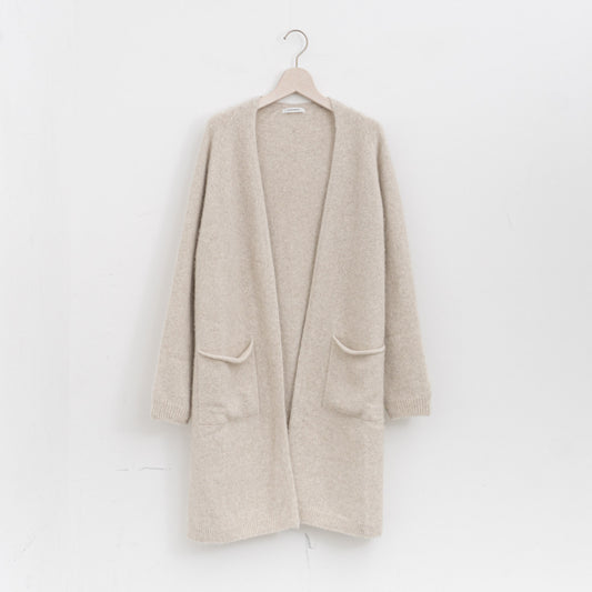 ANSPINNEN｜buttonless long cardigan ANS-WK0098（03.natural）