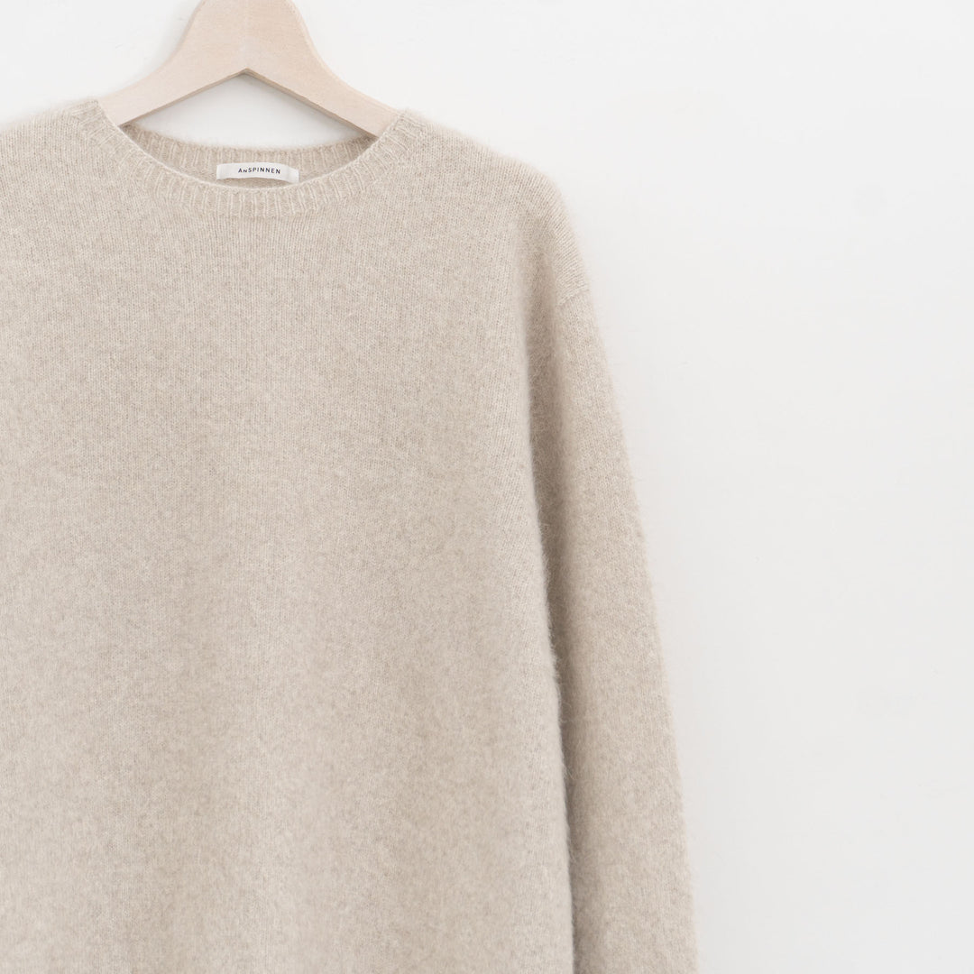 ANSPINNEN/　Bluefox Wool Crew neck Sweater ANS-WK0112