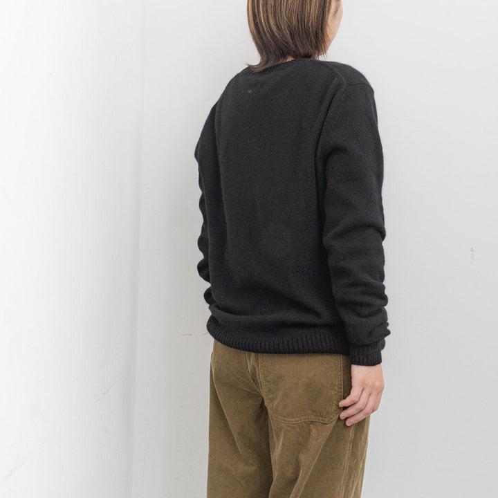 ANSPINNEN/　カシミヤクルーネックセーター col.off white　ANS-UK0071