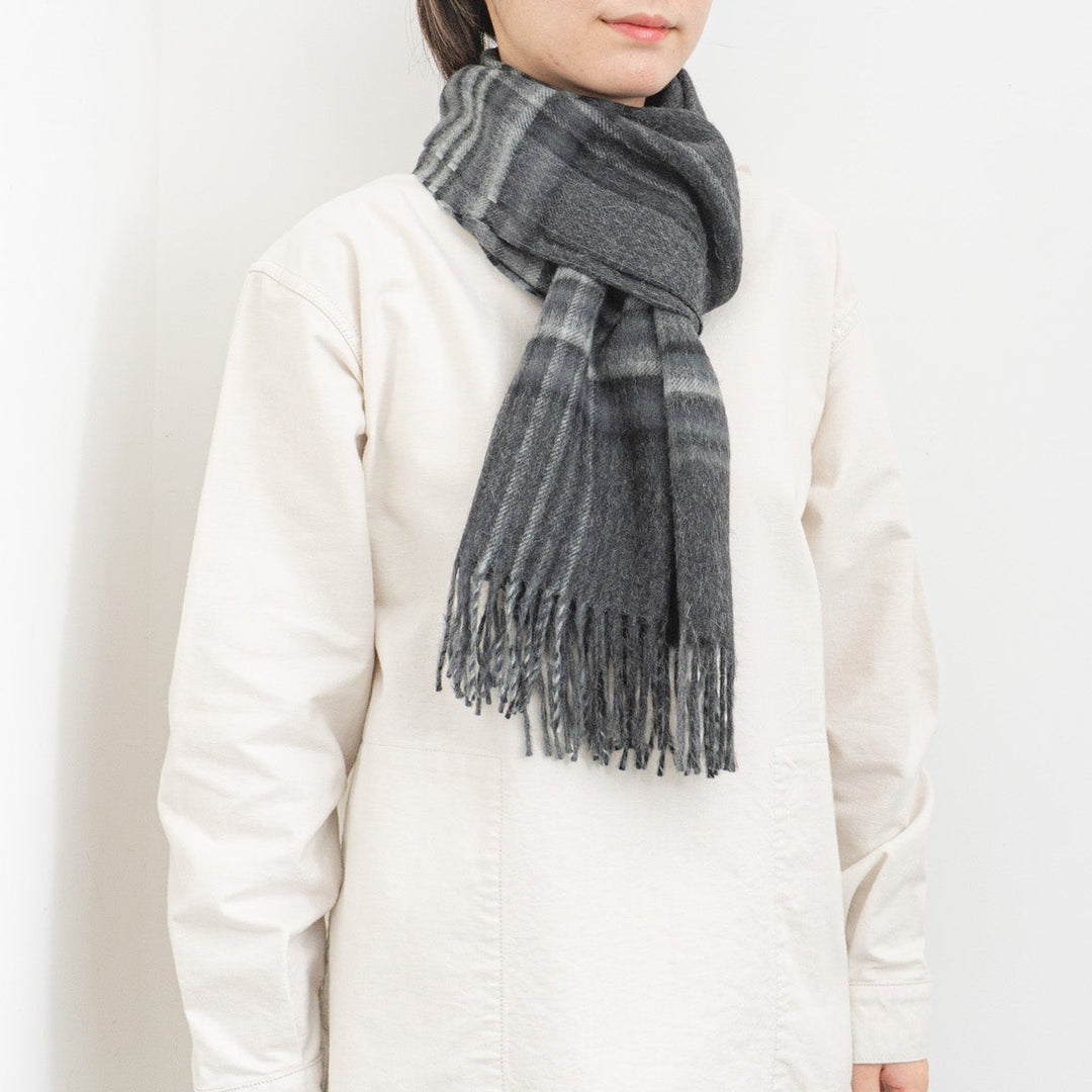 THE INOUE BROTHERS.../　brushed scarf checkTIB-ALAC2002ML