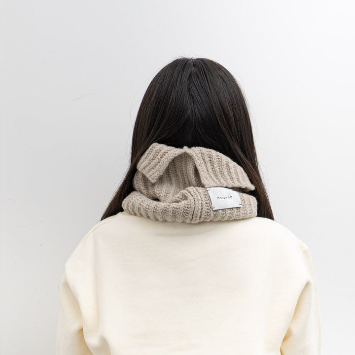 2025AW mature ha./　neck warmer - lamb wool x cashmere MK-3206-D