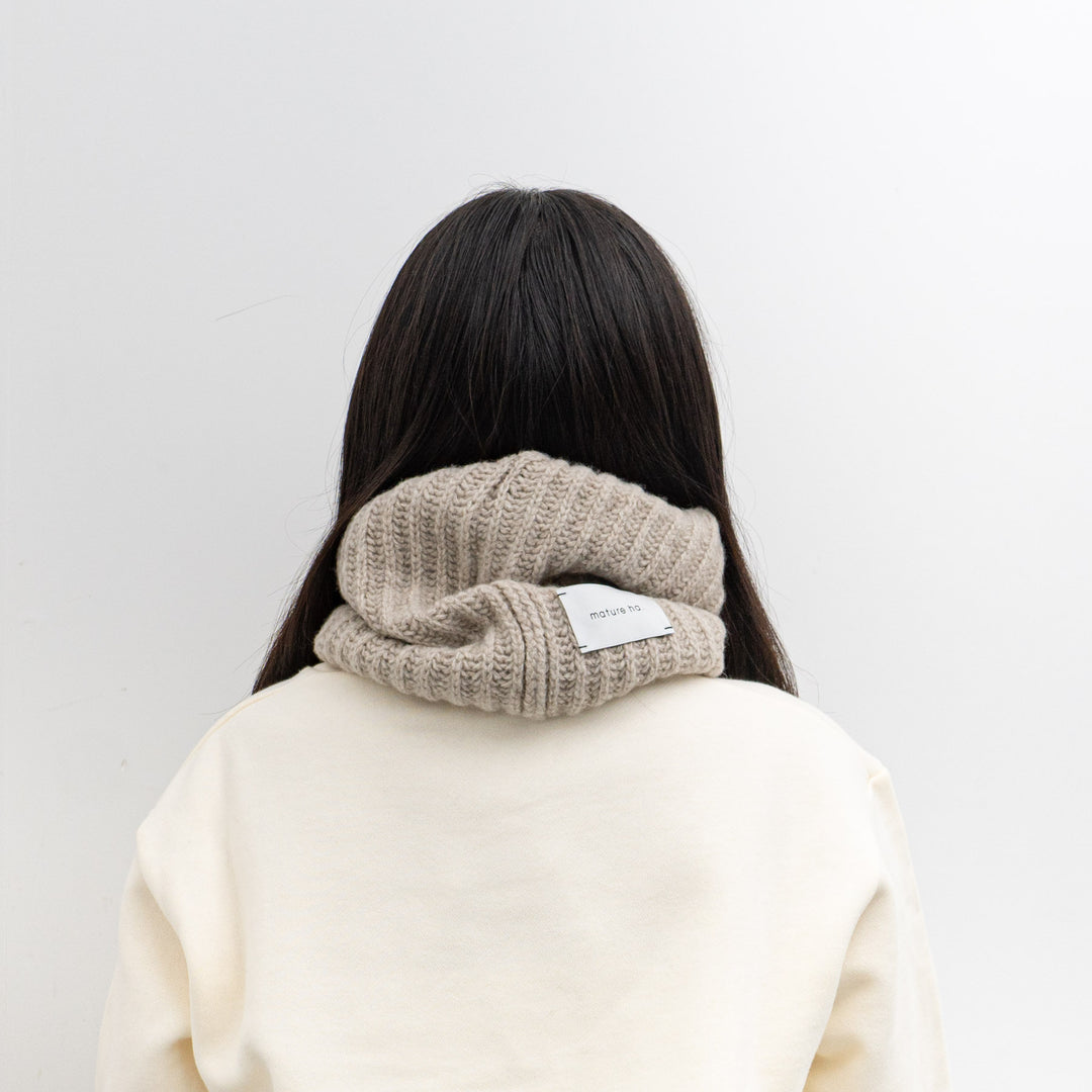 2025AW mature ha./　neck warmer - lamb wool x cashmere MK-3206-D