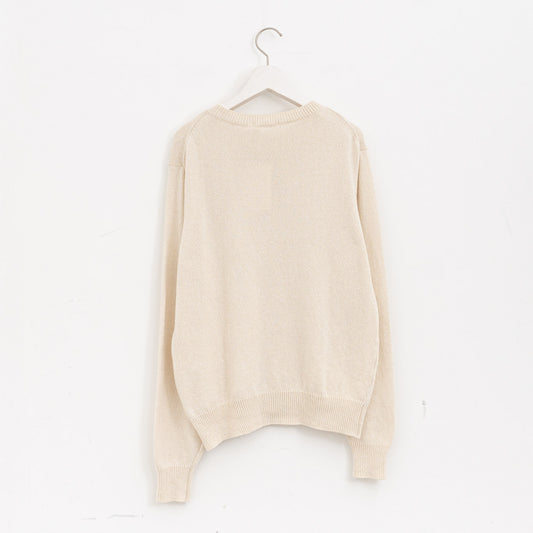 ANSPINNEN｜コットンカシミヤクルーネックカーディガン col.ivory　ANS-WK0099
