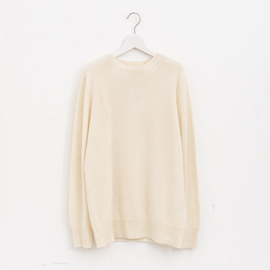 ANSPINNEN｜カシミヤクルーネックセーター col.off white　ANS-UK0071（01.off white）