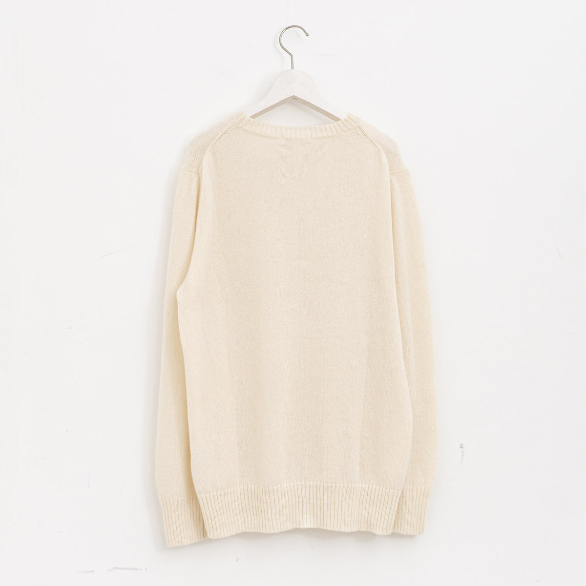ANSPINNEN｜カシミヤクルーネックセーター col.off white　ANS-UK0071