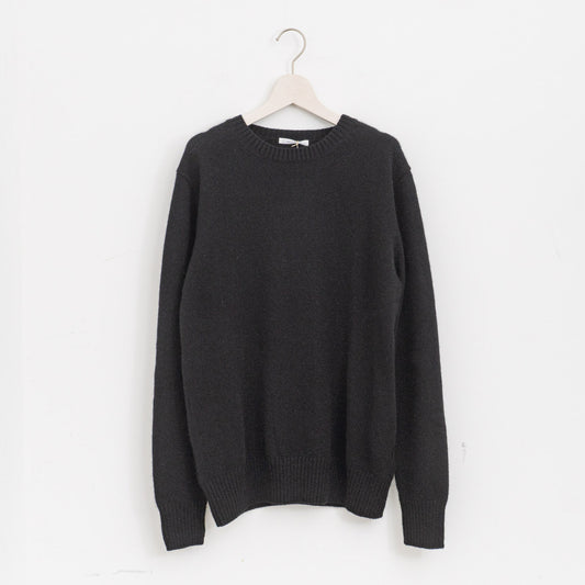 ANSPINNEN｜カシミヤクルーネックセーター col.off white　ANS-UK0071（99.black）