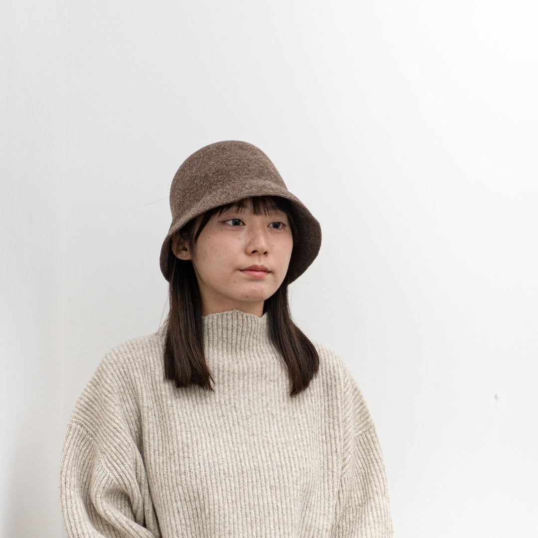 NEW 2024AW mature ha./　bell hat - undyed wool ELS-01030-H