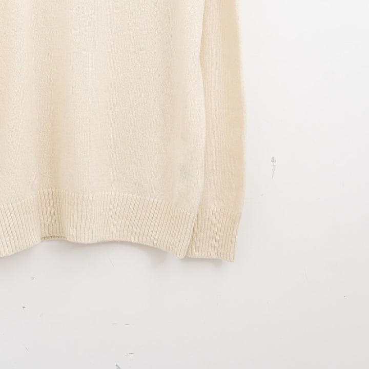 ANSPINNEN/　カシミヤクルーネックセーター col.off white　ANS-UK0071