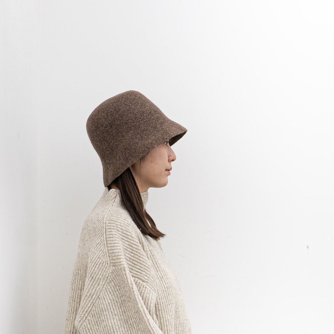 NEW 2024AW mature ha./　bell hat - undyed wool ELS-01030-H