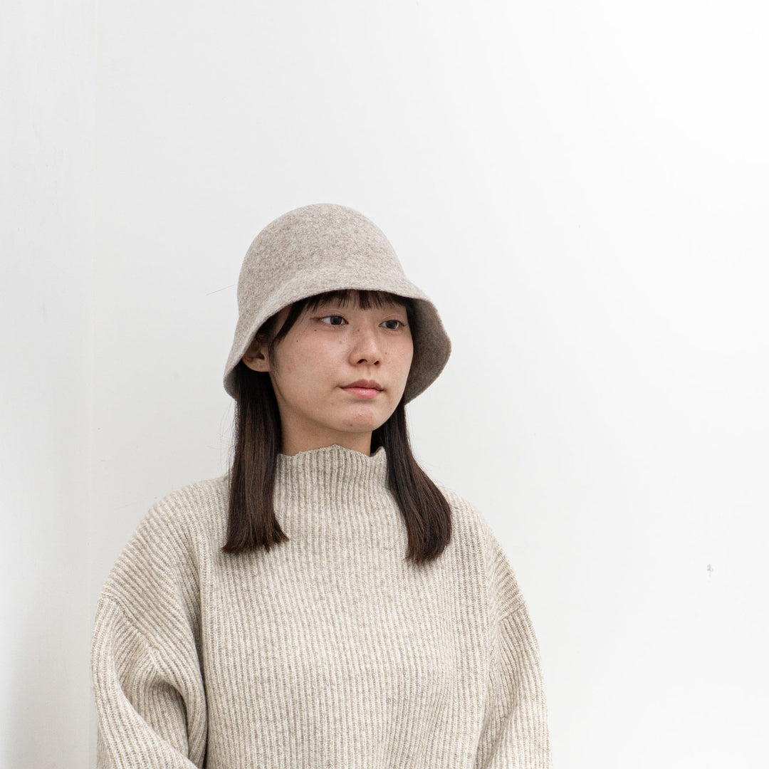 NEW 2024AW mature ha./　bell hat - undyed wool ELS-01030-H